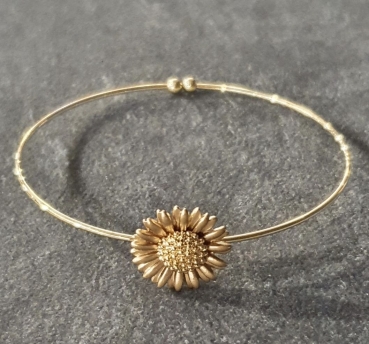 Bangle made from brass, goldplated