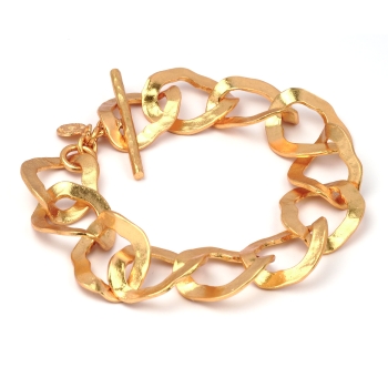 Bracelet made from brass, goldplated