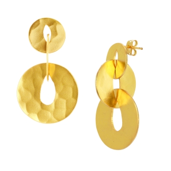 Earring made from brass, goldplated