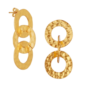 Earring made from brass, goldplated