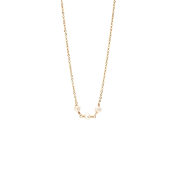 Kette aus Messing, vergoldet, Mini Barockperle