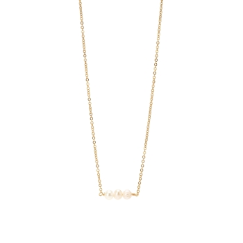 Kette aus Messing, vergoldet, Mini Barockperle
