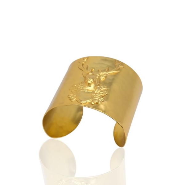 Bangle made from brass, goldplated