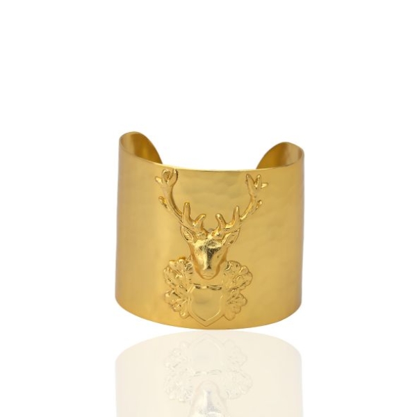 Bangle made from brass, goldplated
