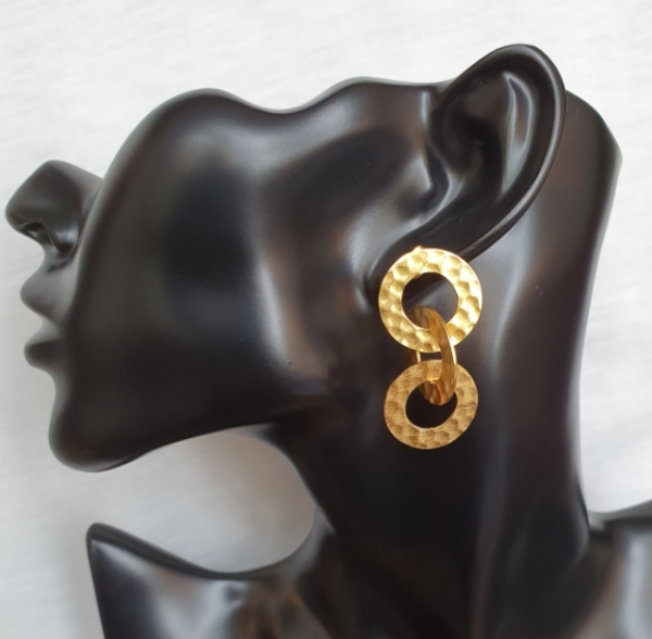Earring made from brass, goldplated