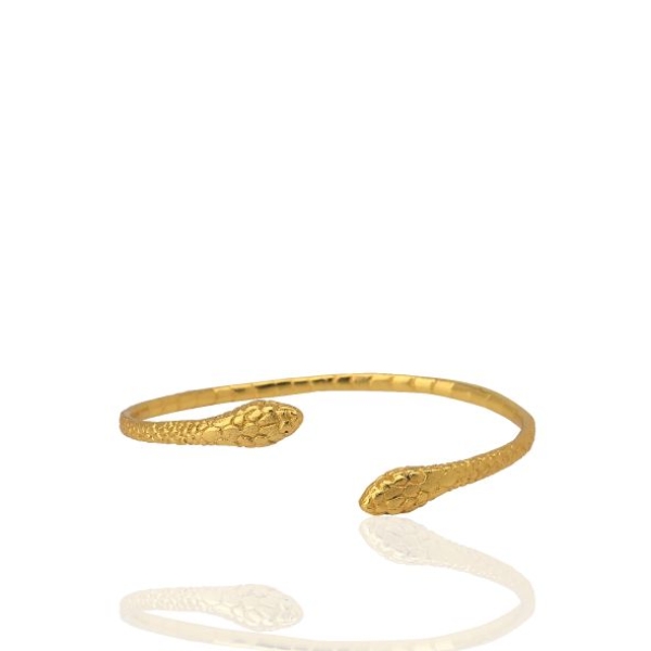 Bangle made from brass, goldplated