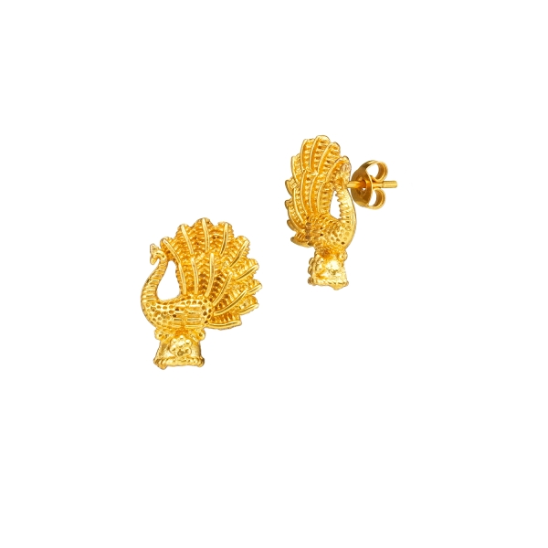 Earring made from brass, goldplated