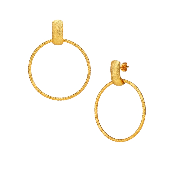 Earring made from brass, goldplated