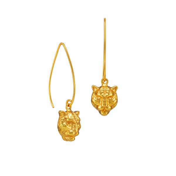 Earring made from brass, goldplated