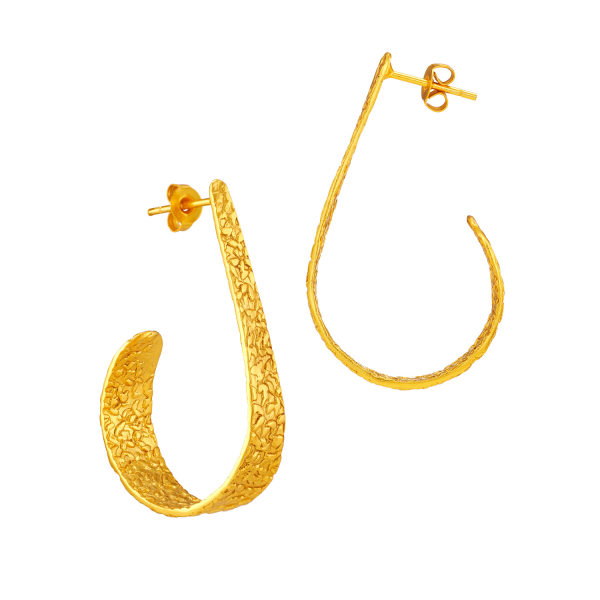 Earring made from brass, goldplated