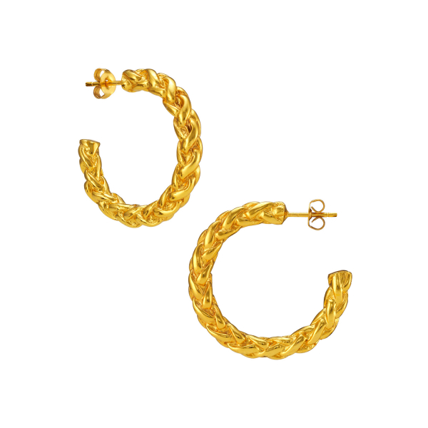 Ohrring aus Messing, vergoldet