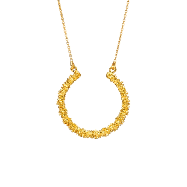 Necklace made from brass, goldplated