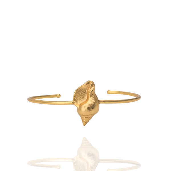Bangle made from brass, goldplated