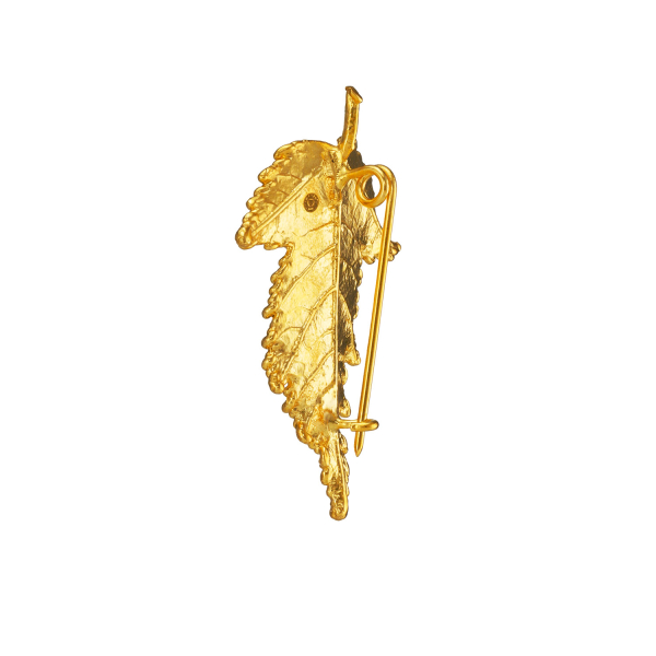 Brosche aus Messing vergoldet