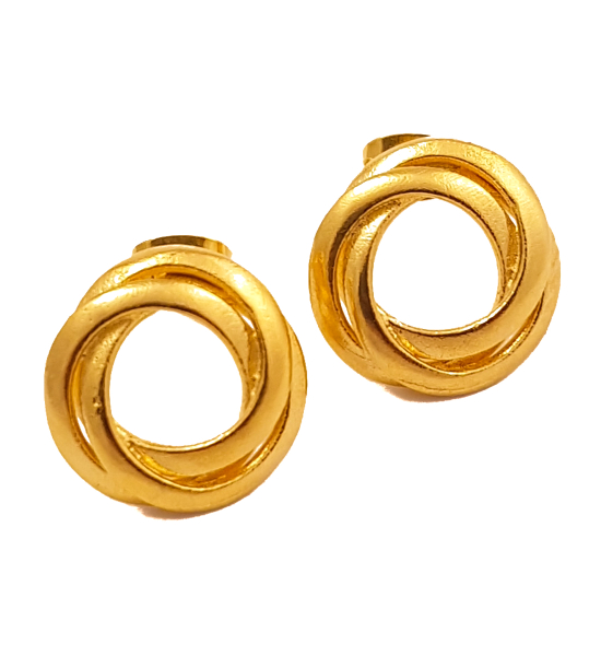 Earring made from brass, goldplated