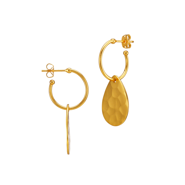 Earring made from brass, goldplated