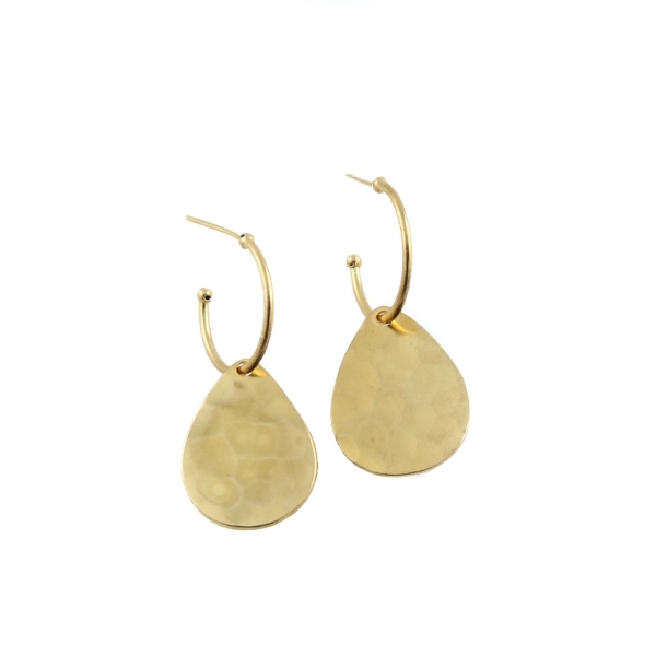 Earring made from brass, goldplated