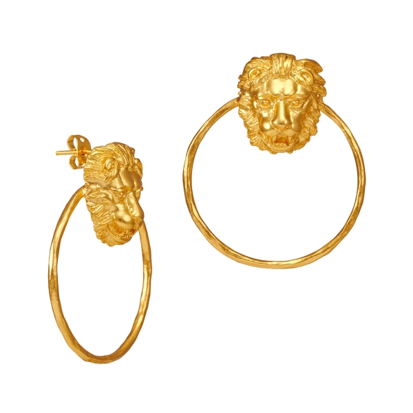 Earring made from brass, goldplated