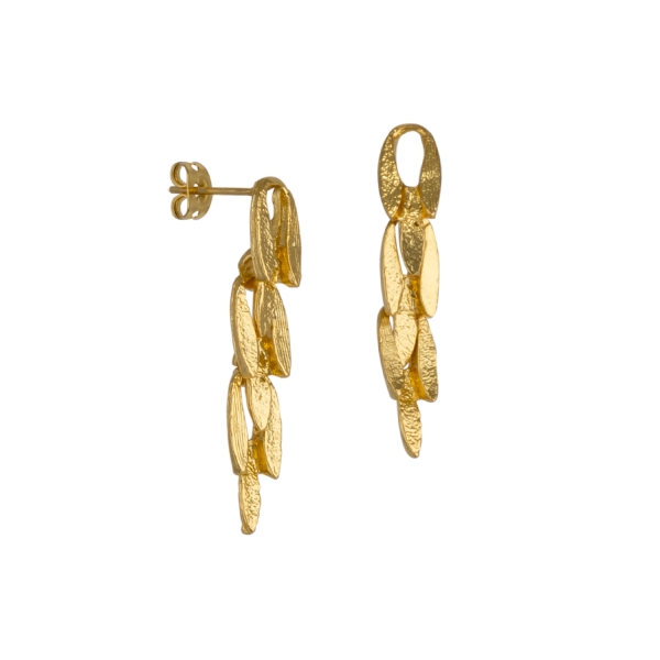 Earring made from brass, goldplated
