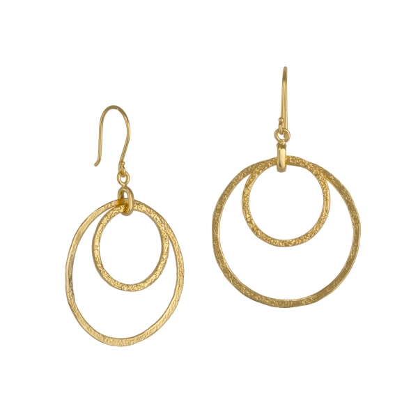 Earring made from brass, goldplated