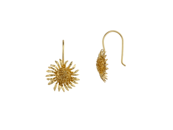 Earring made from brass, goldplated