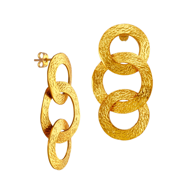 Earring made from brass, goldplated