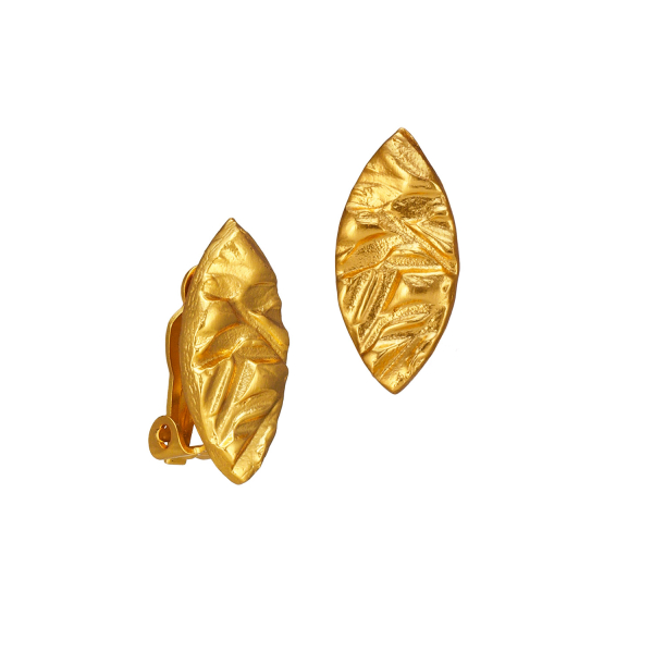 Ohrclips aus Messing, vergoldet
