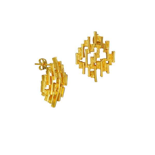 Ohrring aus Messing, vergoldet
