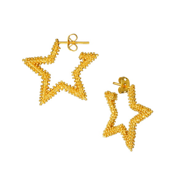 Ohrring aus Messing, vergoldet