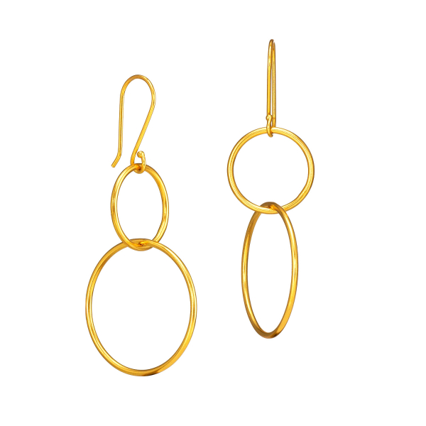 Ohrring aus Messing, vergoldet