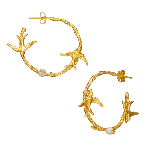 Ohrring aus Messing, vergoldet