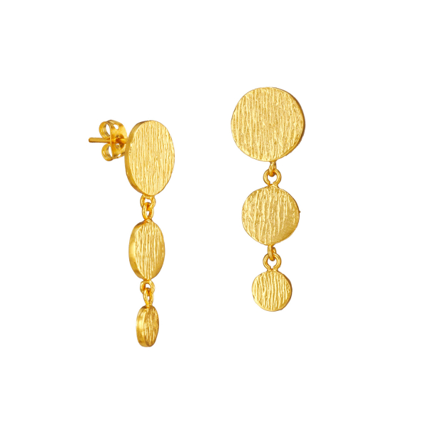 Ohrring aus Messing, vergoldet