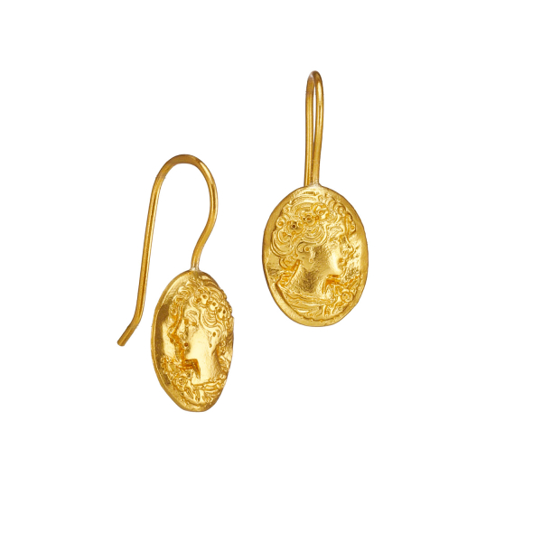 Ohrring aus Messing, vergoldet