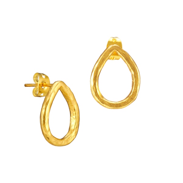 Ohrring aus Messing, vergoldet