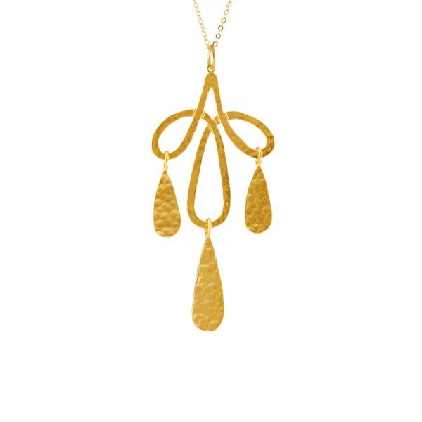 Lange Kette aus Messing vergoldet