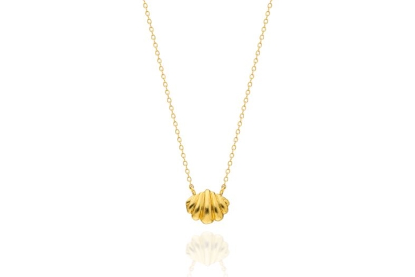 Necklace made from brass, goldplated