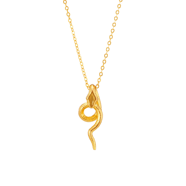 Necklace made from brass, goldplated