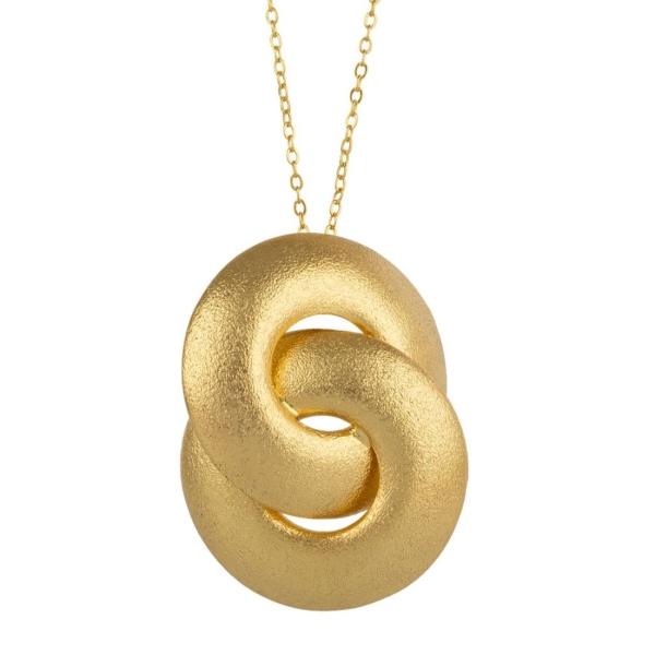 Necklace made from brass, goldplated