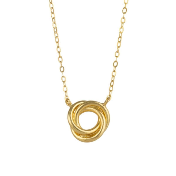 Necklace made from brass, goldplated