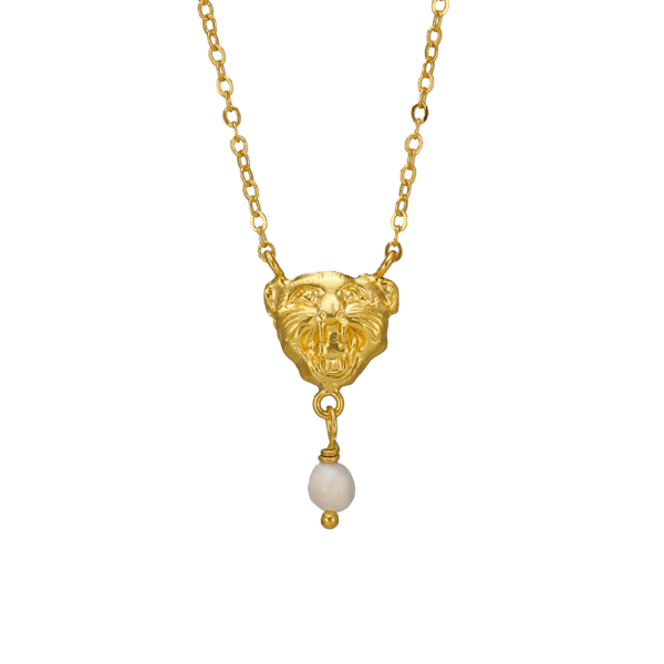 Kette aus Messing, vergoldet, Mini Barockperle