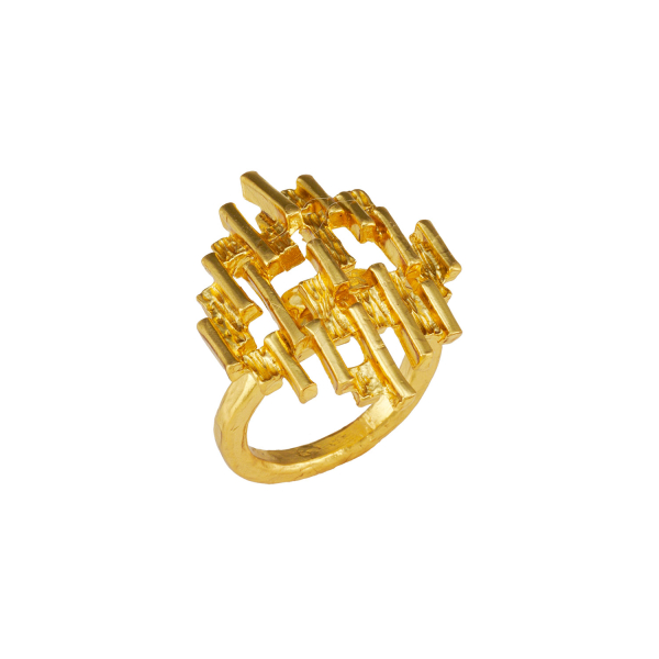 Ring aus Messing vergoldet