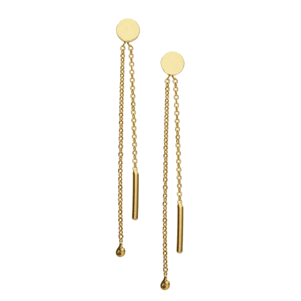 Earring made from brass, goldplated