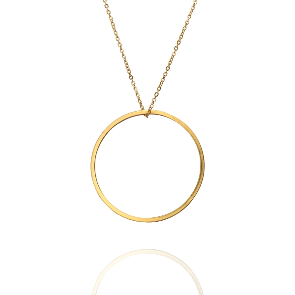 Necklace made from brass, goldplated