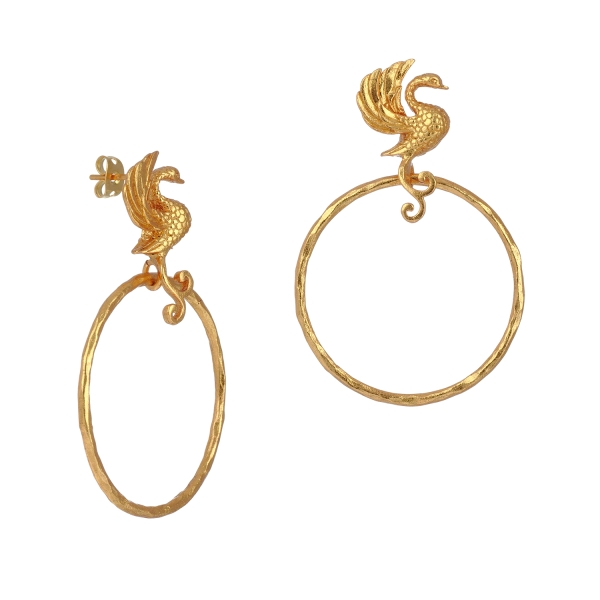Earring made from brass, goldplated