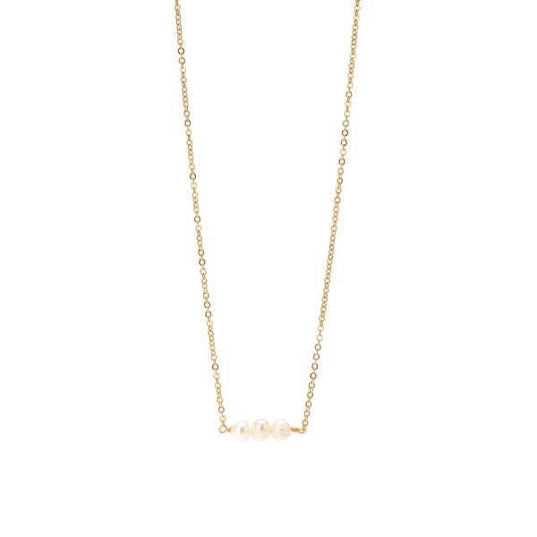Kette aus Messing, vergoldet, Mini Barockperle